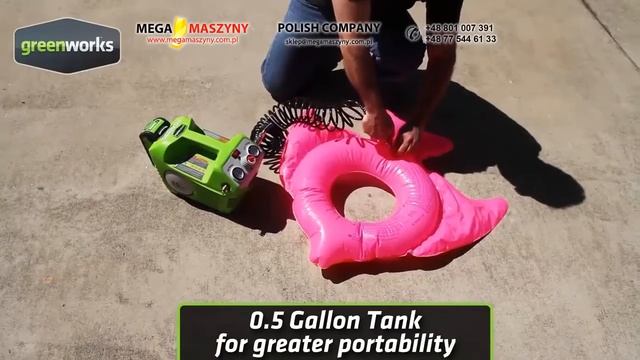 Kompresor sprężarka na akumulator GREENWORKS G-MAX 40V 115 PSI смотреть онлайн