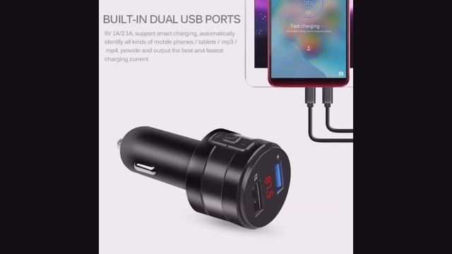 Автомобильный Bluetooth FM-модулятор смотреть онлайн
