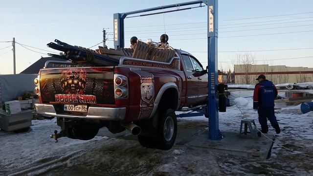 Подъем Додж Рам 3500+1т на TU4500 смотреть онлайн