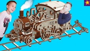 СЕЛИ в ЛОКОМОТИВ из ДЕРЕВА !!! Как ИГОРЬ Ехал на ПАРОВОЗЕ !!!