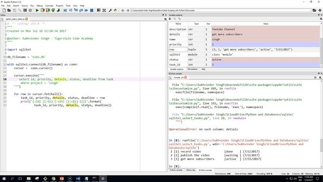 Python and Databases 2 - SQLite - Retrieving Data смотреть онлайн