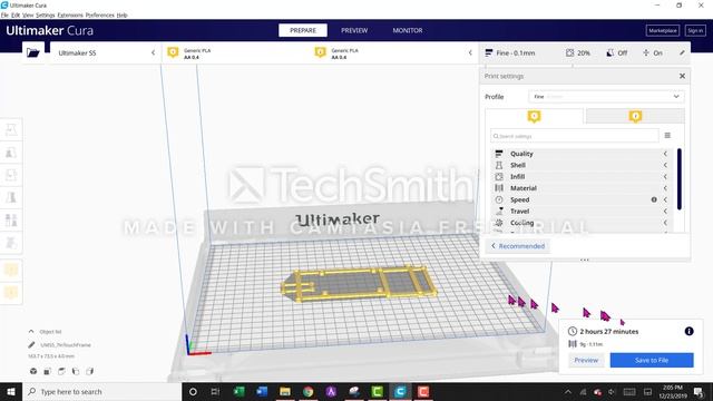How to save gcode file from .stl file in Ultimaker Cura смотреть онлайн