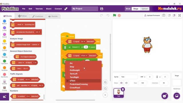 20. Управляем роботом Кварки с помощью карточек в Pictoblox смотреть онлайн