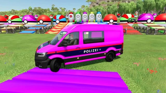 TRANSPORT CHEVROLET POLICE, VOLKSWAGEN CRAFTER & LAMBORGHINI WITH MACK TRUCKS! Farming Simulator 22 смотреть онлайн