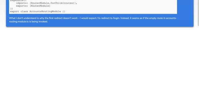 Default route redirect not working for lazy loaded routes in Angular 2 смотреть онлайн