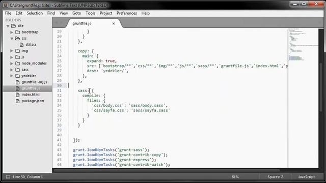 Grunt SASS CSS Derleme смотреть онлайн