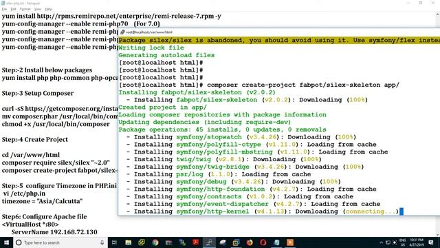 how to install #silex centos 7 (PHP Framework) смотреть онлайн