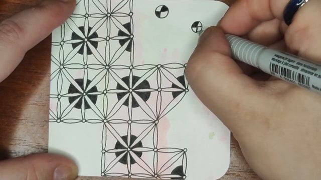 Рисую зентангл Lace Curtains смотреть онлайн