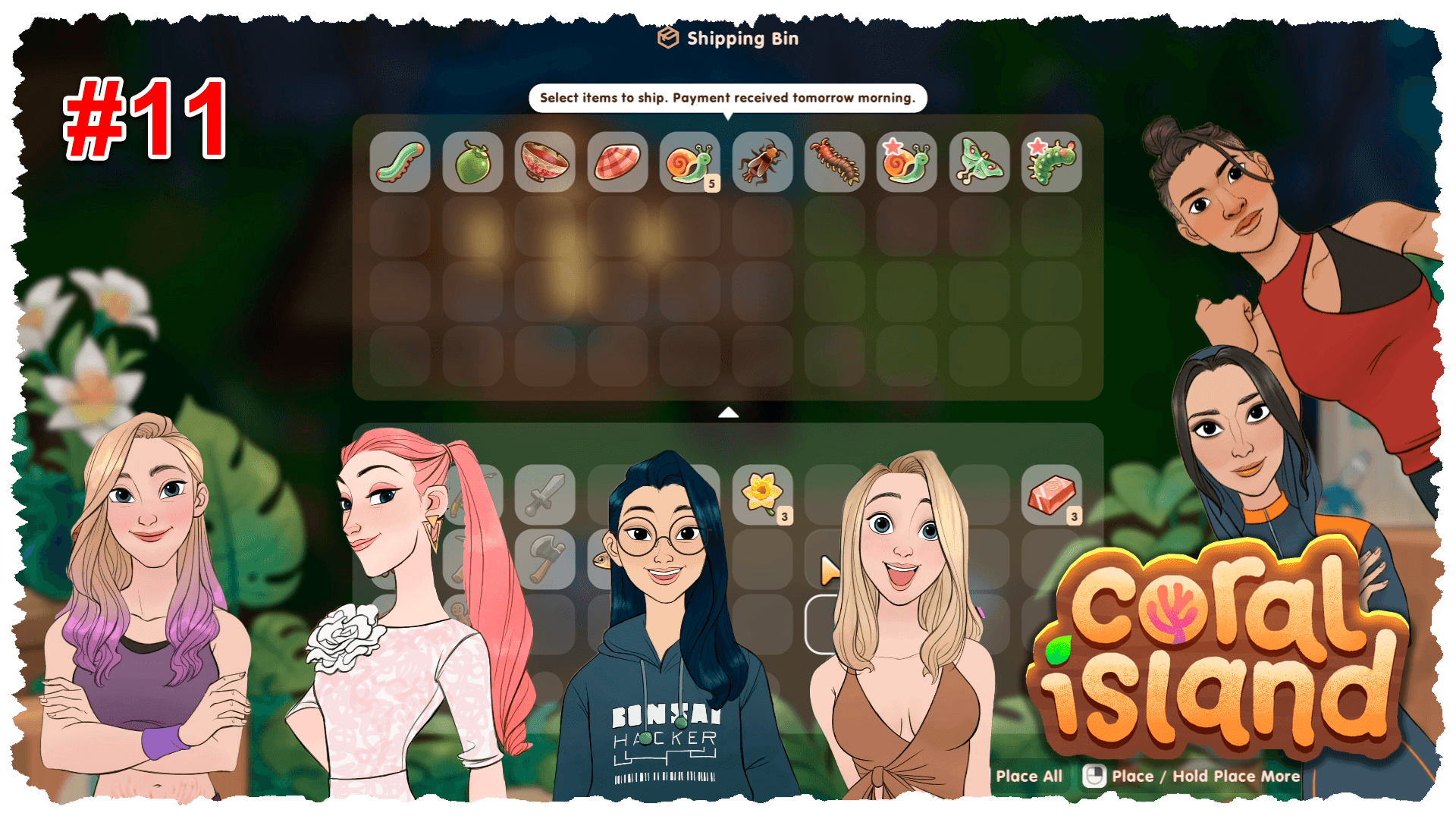 Coral Island #11 Кадрим девченок, копим деньги