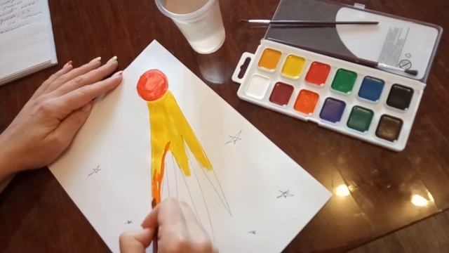 Нарисовать комету для детей смотреть онлайн