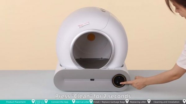 Operation guide for The Smart Cat Litter box