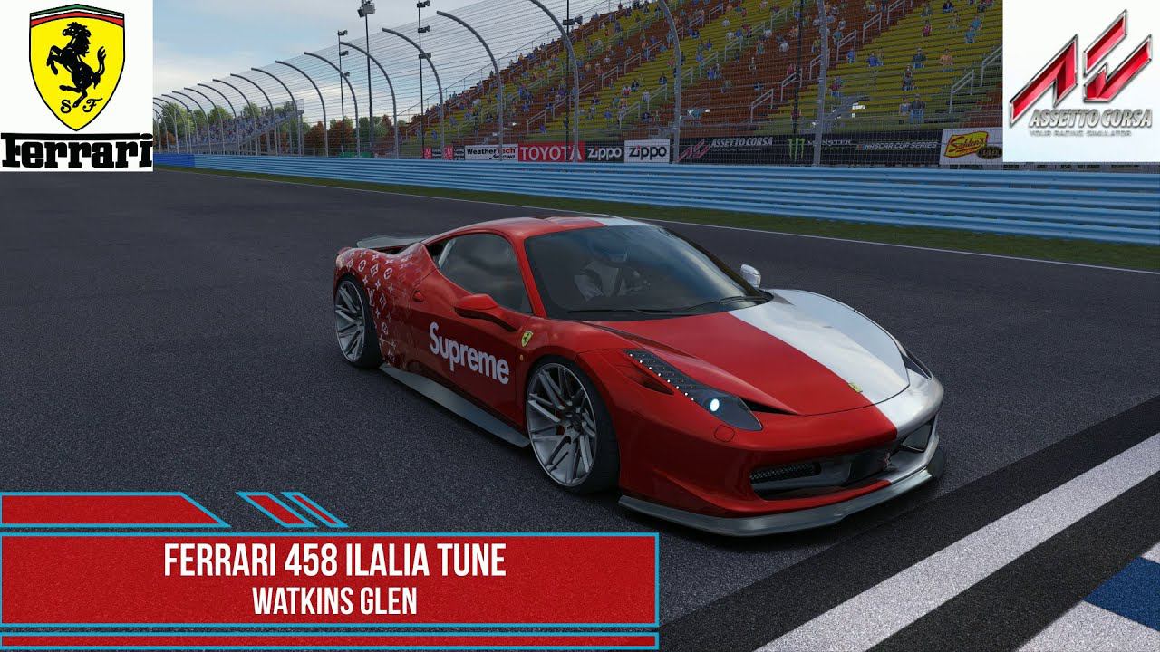 Ferrari 458 Italia Tune - Watkins Glen | Assetto Corsa. смотреть онлайн