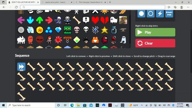 Sparta Remix Undertale Bone Pitch (read Desc)