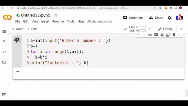 Factorial of a number by using loop and by recursive functions in Python смотреть онлайн