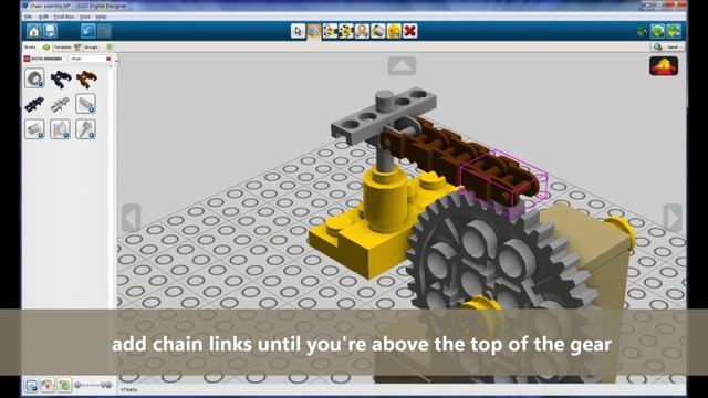 Lego Digital Designer - creating a chain assembly смотреть онлайн