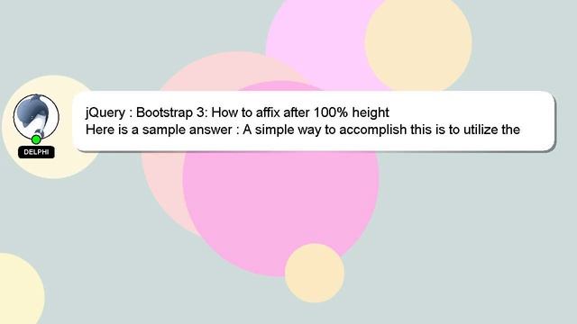 jQuery : Bootstrap 3: How to affix after 100% height смотреть онлайн