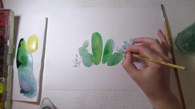 Легкие простые рисунки акварелью. Как нарисовать кактус смотреть онлайн