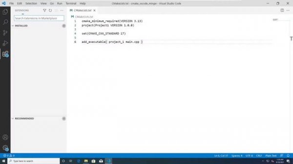 Set up VS Code and Debug C/C++ application on Windows using VScode, CMake and MinGW