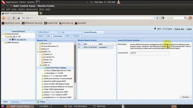 Avant Browser - History Stealing - BeEF Module смотреть онлайн