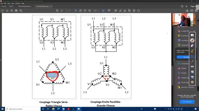 Schéma T3- Leçon 15-Moteur Dahlander 1 Sens de Marche смотреть онлайн