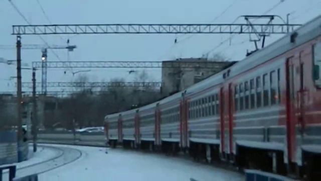 Электропоезд ЭД4МК- 0117/0110, перегон Шарташ- Екб-Пасс. смотреть онлайн