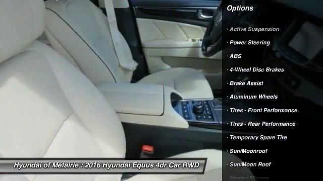 2016 Hyundai Equus Metairie LA H103108 смотреть онлайн