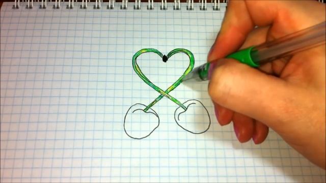 Простые рисунки #412 Рисуем вишенки смотреть онлайн
