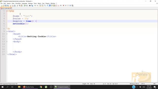 Setting Cookie In PHP(Urdu/Hindi)