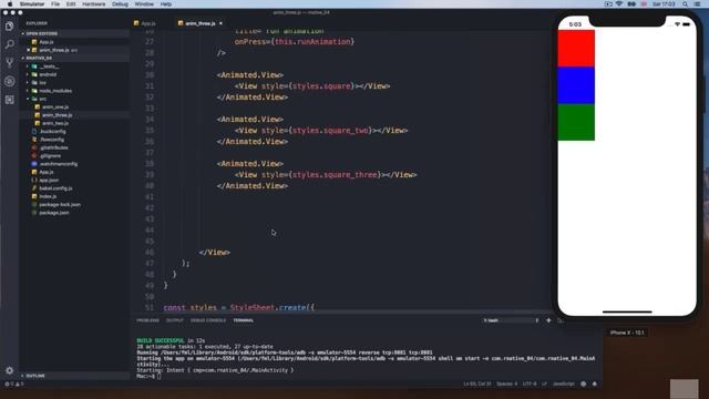 47 Sequence and timing animations || React native for beginner to advance full course смотреть онлайн