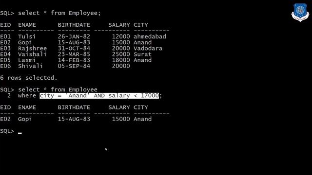 SQL Commands (Logical Operators) || Structured Query Language || Database Management System. смотреть онлайн