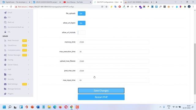 ???Change Increase Upload Limit for #phpMyAdmin ⚡#SQL in #CyberPanel by Arun Maurya смотреть онлайн