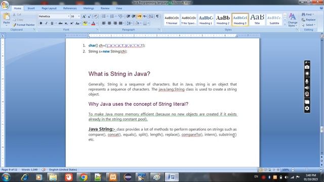 string class in java смотреть онлайн