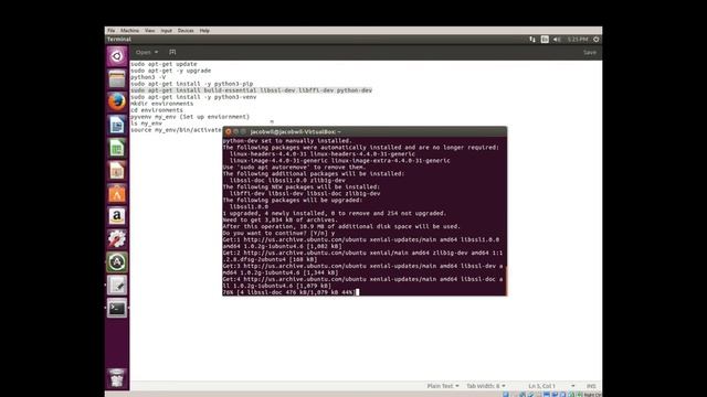 Python programming pt.1 Making a enviornent (Ubuntu) смотреть онлайн