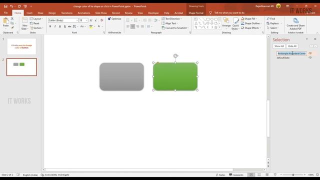 [PowerPoint] A Simple and Tricky way to change color of shape / Button смотреть онлайн