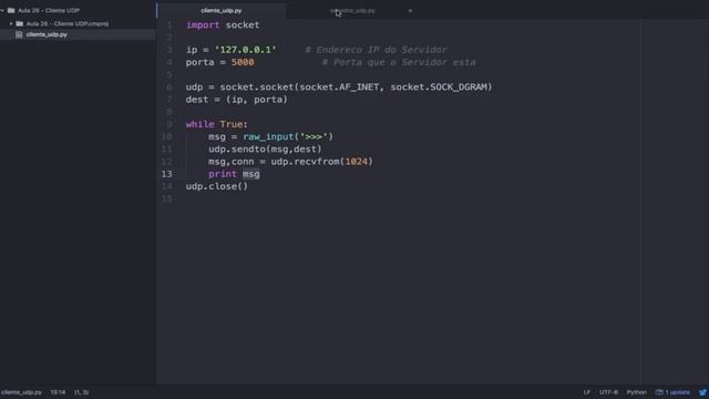 Pythonicos - Aula 26 - Cliente UDP смотреть онлайн