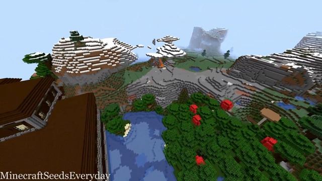 Minecraft 1.15.2 Seed 346: Woodland mansion at spawn and floating islands [JAVA]