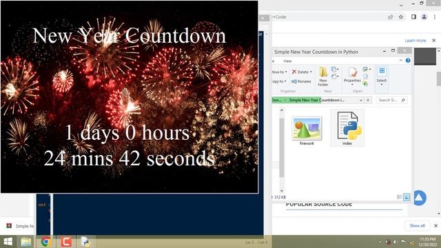 Simple New Year Countdown in Python смотреть онлайн