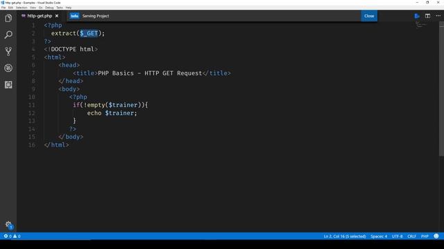 Web Development - PHP Advance : HTTP GET Request смотреть онлайн