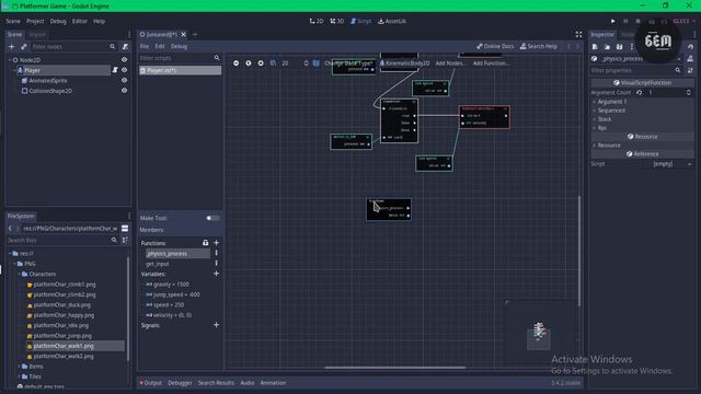 Make a 2d Platformer game WITHOUT CODE | Visual Scripting смотреть онлайн