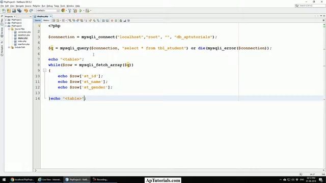 Display Table data in mysql | PHP CRUD Tutorials in Hindi смотреть онлайн