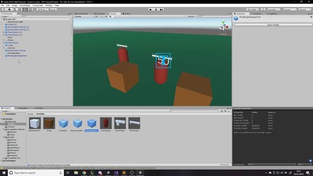 How to make a First Person Shooter in Unity - Damage Text - Ep 09 смотреть онлайн