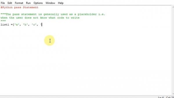 Python pass Statement