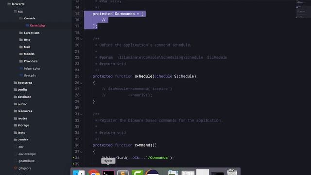 Formation Laravel 5 - 83 - Auto-enregistrement de commandes Artisan (Partie 2/7) смотреть онлайн
