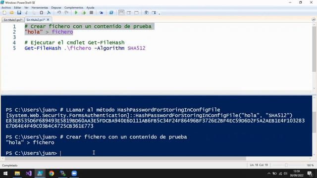 Generar hash en PowerShell смотреть онлайн