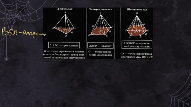 Свойства пирамиды. стереометрия 11 класс, 10 класс смотреть онлайн