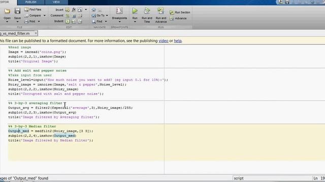 MATLAB Code to reduce noise in an image.avi смотреть онлайн