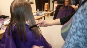 Стрижка Каре на длинные волосы часть 3