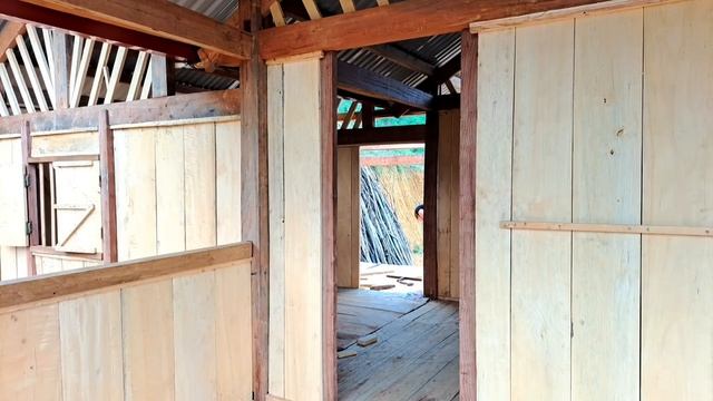 How To Build kitchen wooden floor - Door construction Skills - Green forest life, building farm lif смотреть онлайн