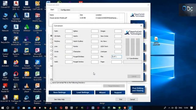 How to convert pdf to dwg Using print2CAD 2020 смотреть онлайн