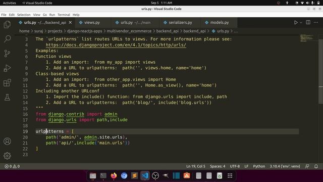 Multivendor Ecommerce Website in Django & ReactJs | Create Django API Serializer, Views & urls #3 смотреть онлайн